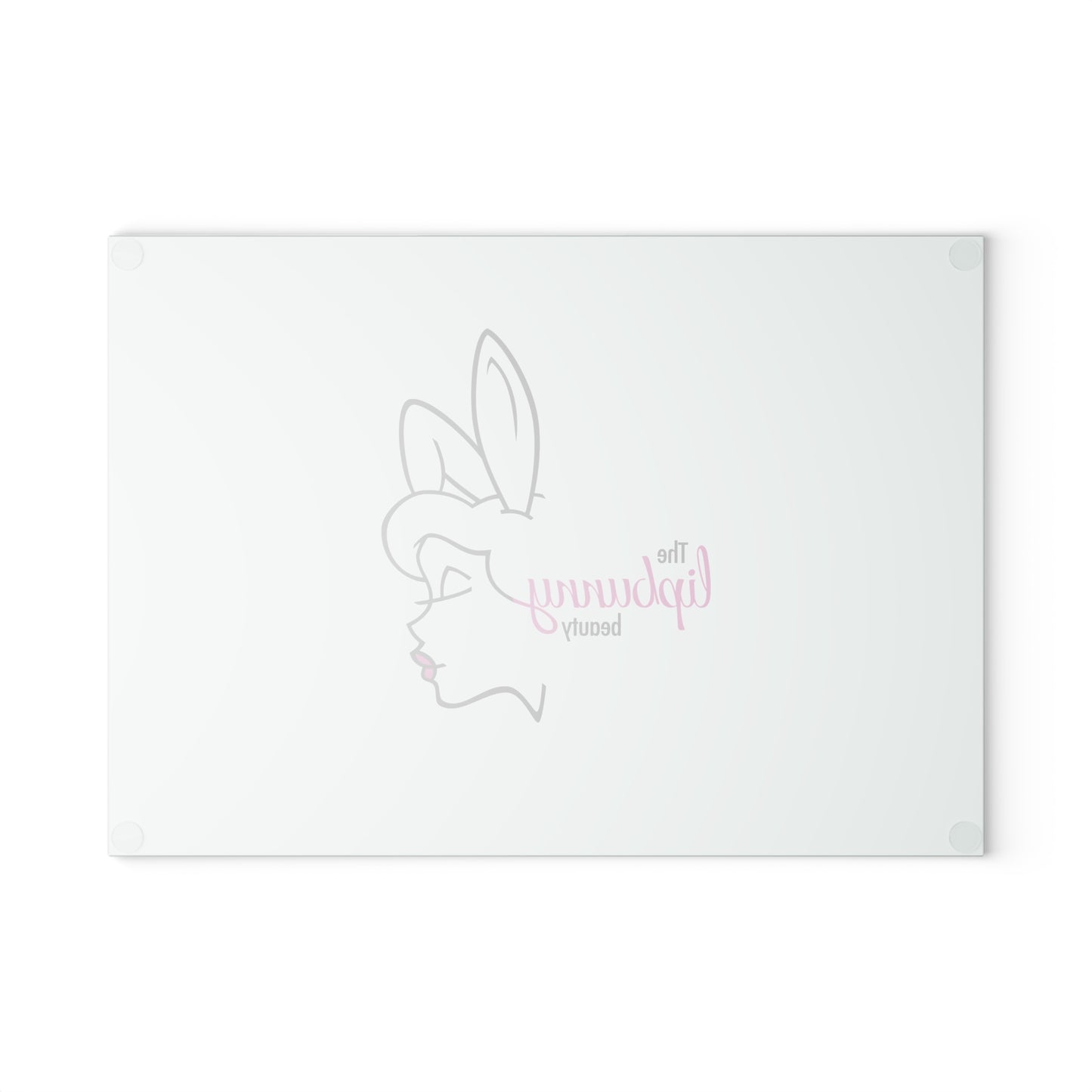 Lip Bunny Beauty Glass Cutting Board