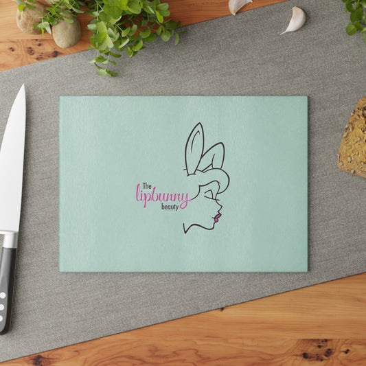 Lip Bunny Beauty Glass Cutting Board