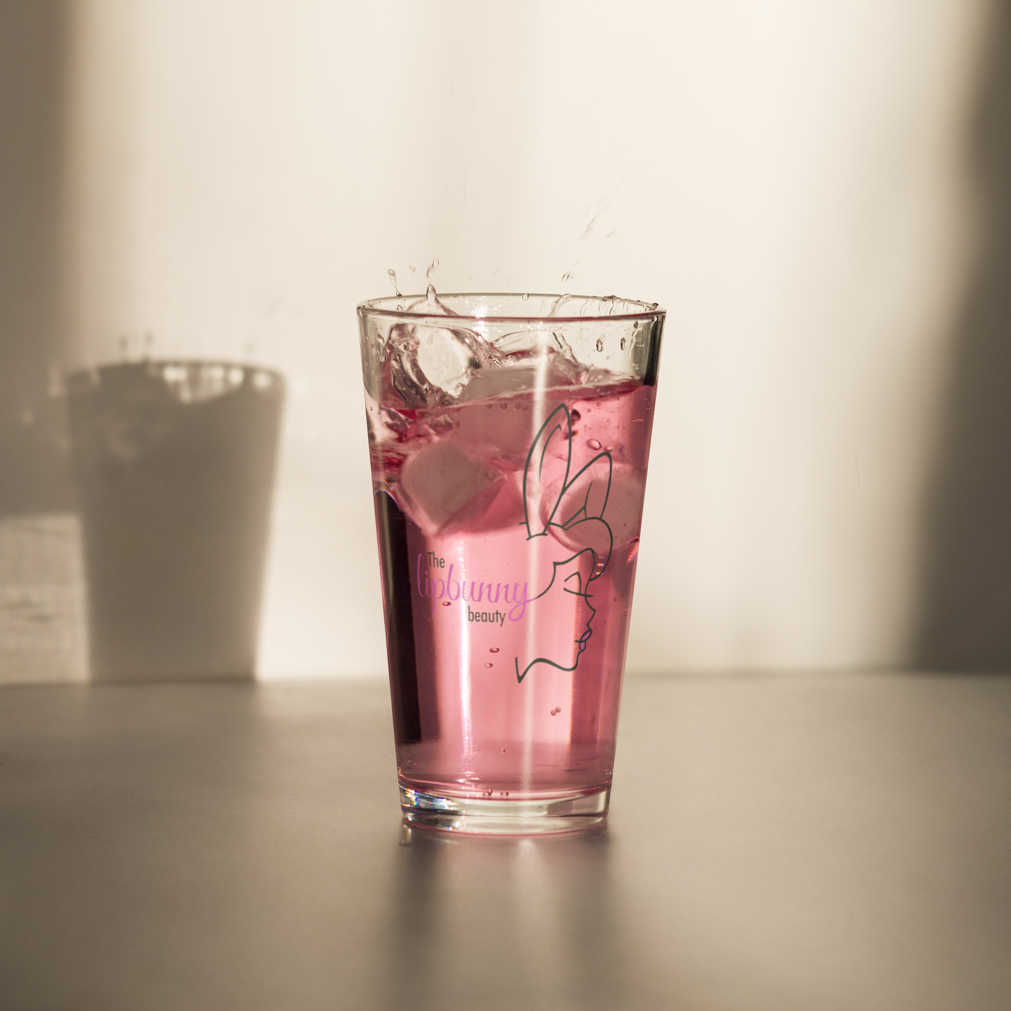 Lip Bunny Beauty Shaker pint glass