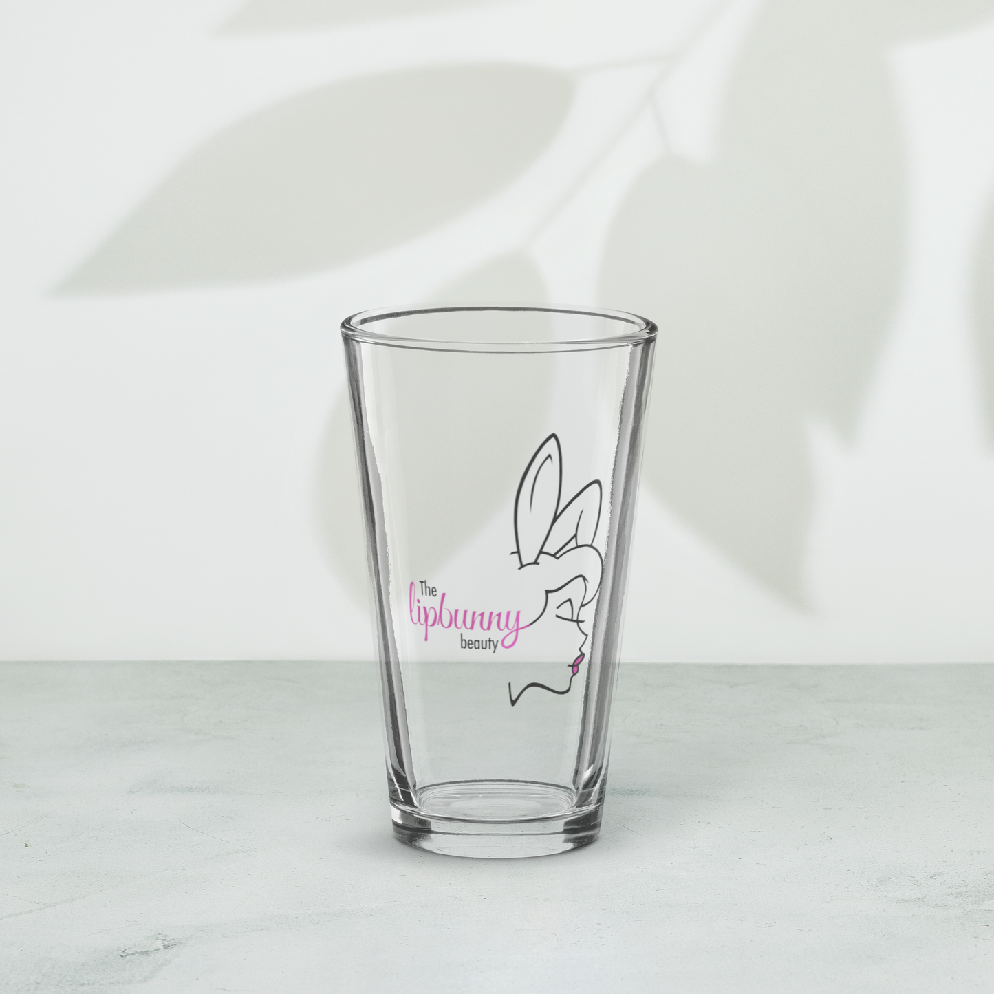 Lip Bunny Beauty Shaker pint glass