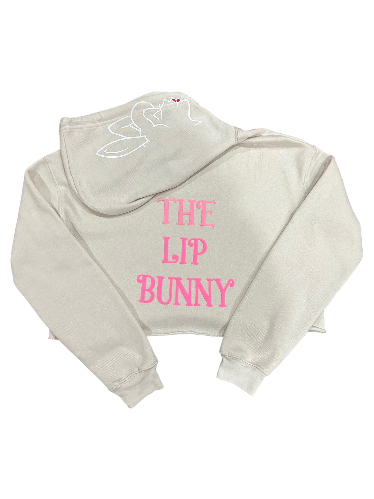 Bunny Gang Cropped Hoodie - Sand